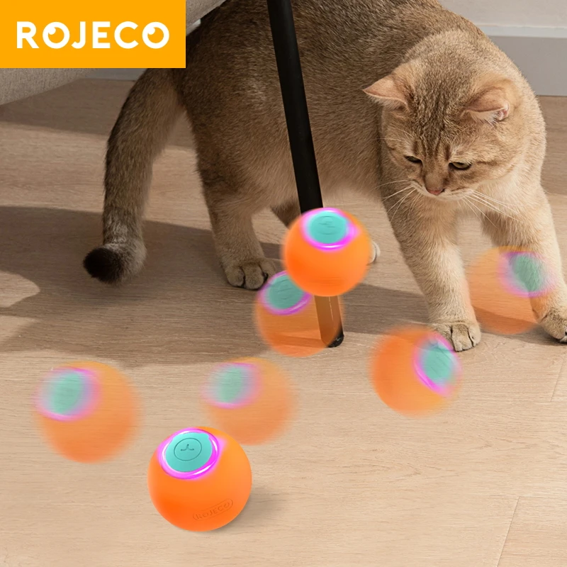 Pelota automática con luz para gatos – Juguete de movimiento