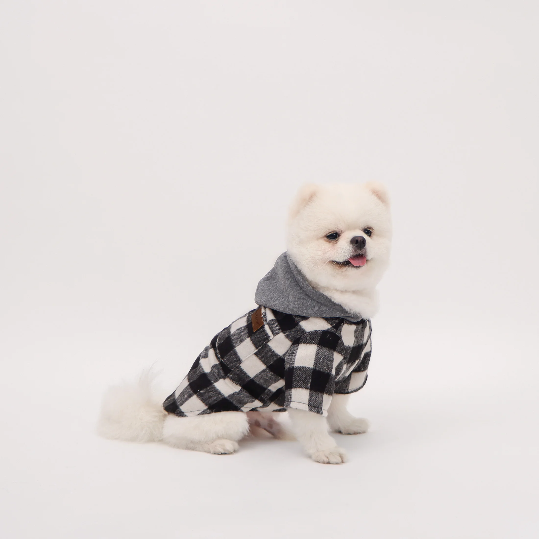 Abrigo forro polar cuadros para perros y gatos otoño invierno - imagen 3