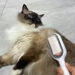 Cepillo de depilación doble cara para gatos y perros con toallitas