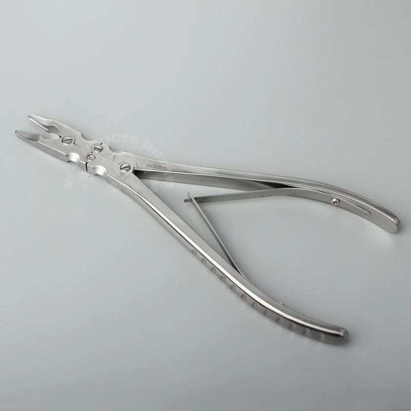 Rongeur médico de doble articulación, acero inoxidable, doble acción, hueso, 180mm, 240mm, instrumentos ortopédicos veterinarios - imagen 4