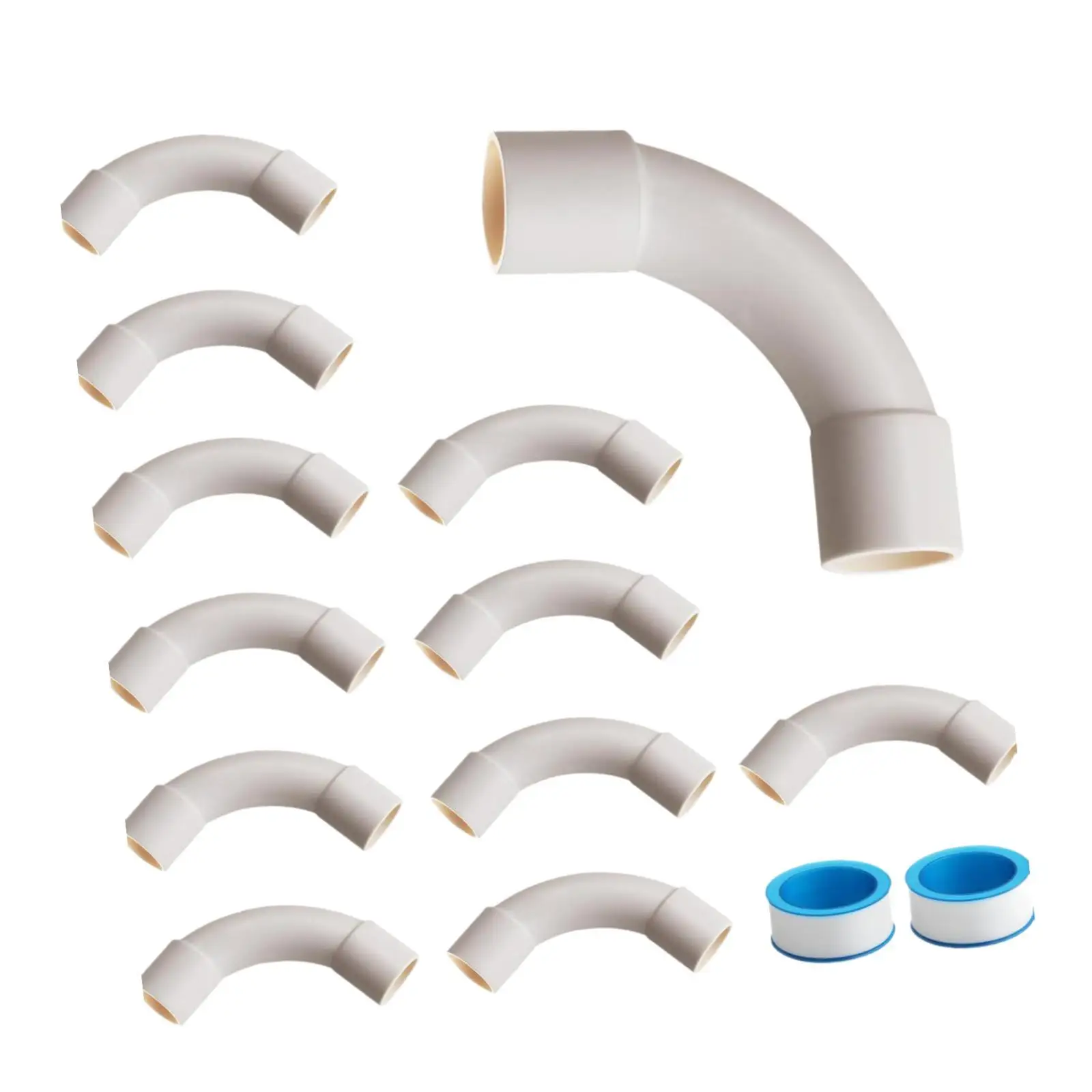 Conectores Codo y Adaptador de Manguera PVC para Tuberías Jardín Hogar - imagen 3