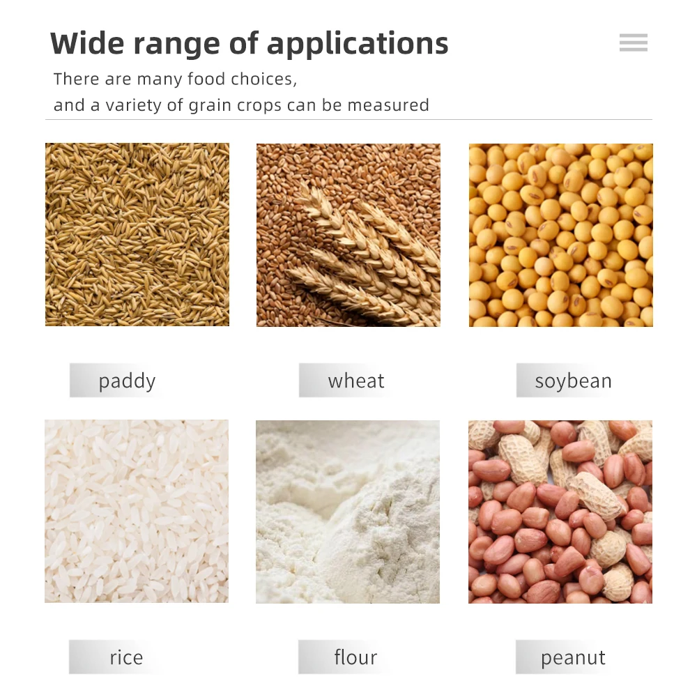 Probador de humedad de almidón TK100GF, higrómetro Digital LCD, analizador de humedad, Detector de humedad para maíz, trigo, arroz, harina de frijol - imagen 3