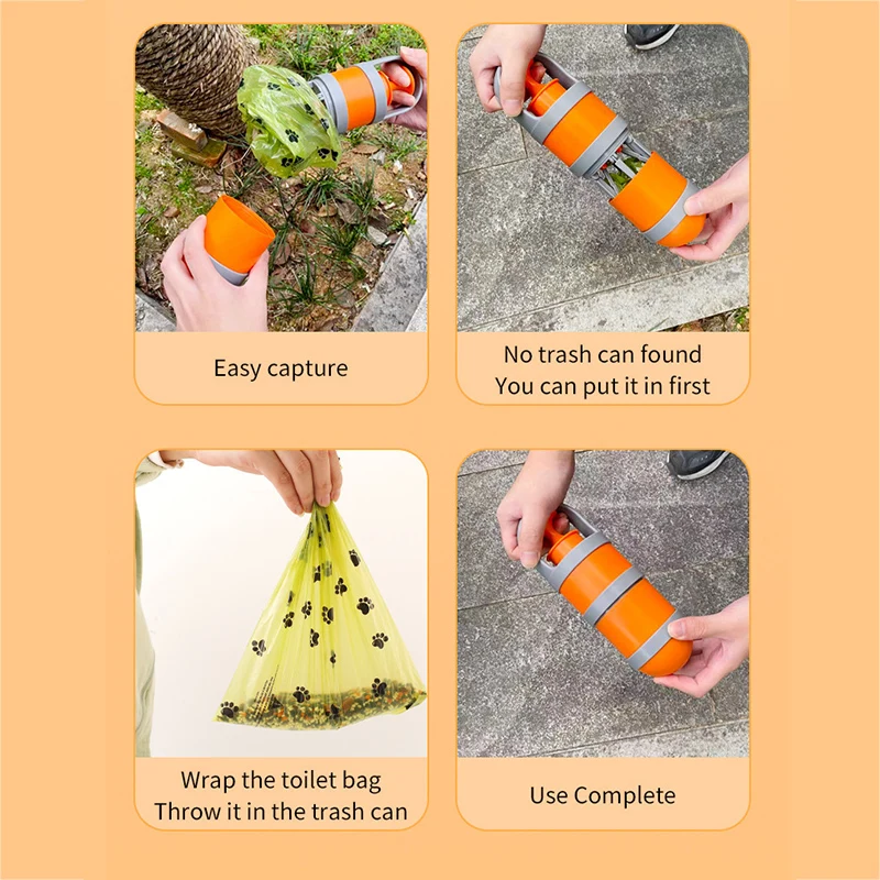 Clip de inodoro para mascotas al aire libre de dibujos animados, herramientas portátiles, suministros para perros y gatos, buscador de inodoro, accesorios de limpieza, bolsa de basura para transporte de mascotas - imagen 5