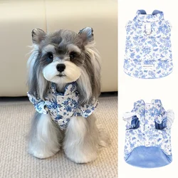 Ropa de invierno para perros con anillo de correa, abrigo de algodón para mascotas para clima frío, chaleco cálido de lana para perros, chaqueta suave a prueba de viento, trajes para mascotas