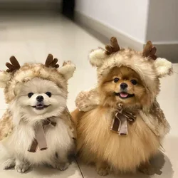 Capa navideña para perros – Abrigo suave y cálido de invierno