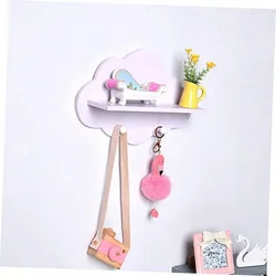 Estante flotante nube de madera maciza para habitación infantil