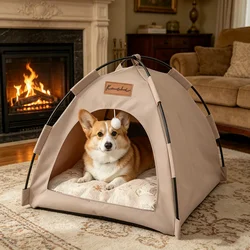 Casita plegable para perros pequeños y gatos - transpirable y cálida