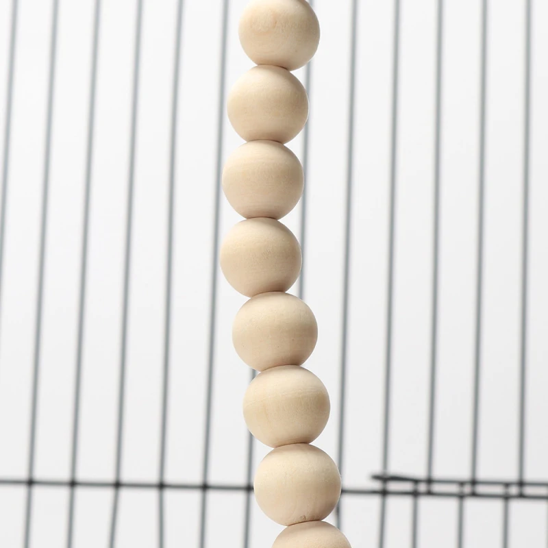 Columpios de madera para pájaros, juguete de entrenamiento con campana colgante para cacatúas, periquitos, accesorios para jaulas, jaula para pájaros, soporte para perca para loros, juego en gimnasio - imagen 5