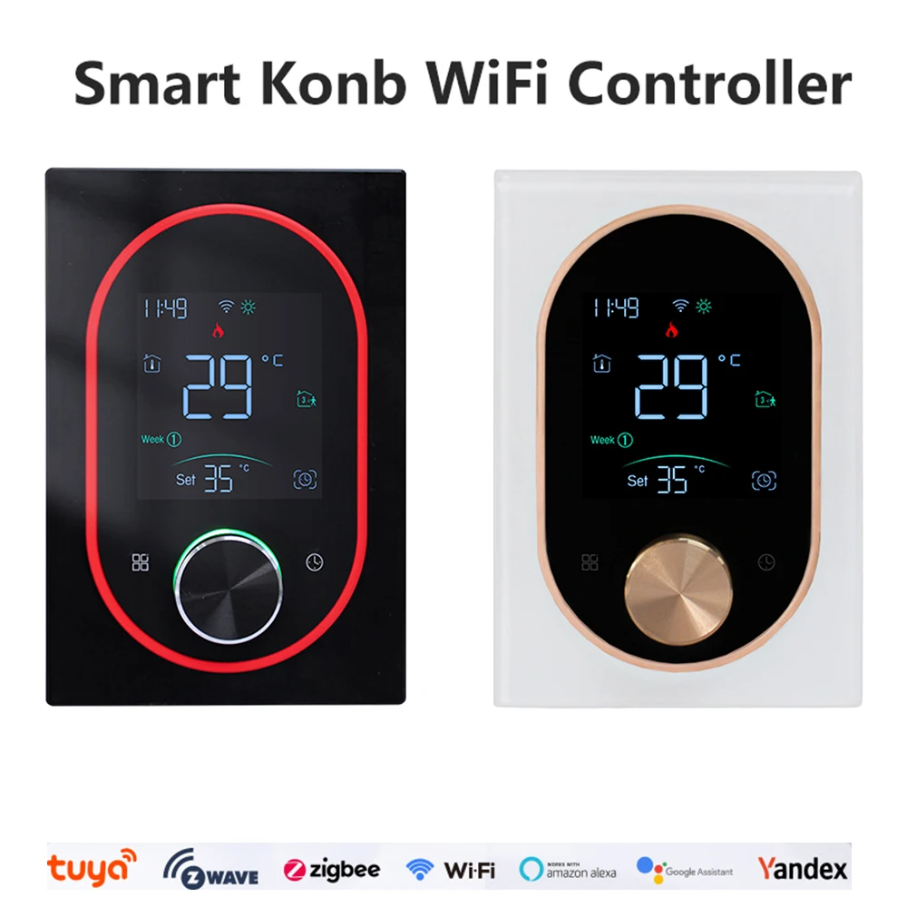 Termostato inteligente WiFi, perilla programable, controlador de temperatura, calefacción de suelo eléctrica, termostato de caldera de Gas para casa y oficina