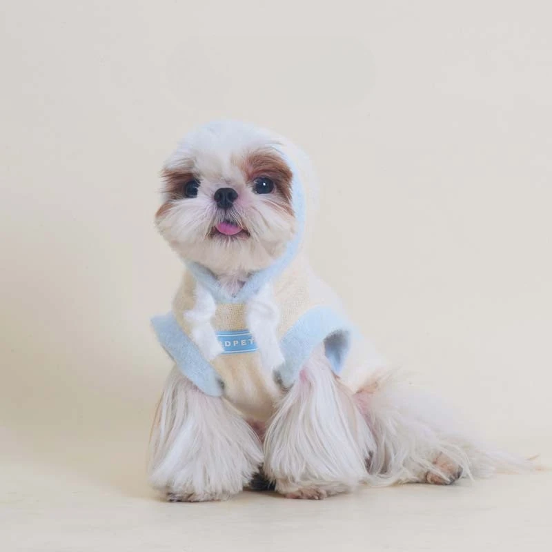 Suéter de punto con capucha de otoño e invierno para mascotas, suéter con capucha Schnauzer, lindo Sudadera con capucha para mascotas, ropa para perros pequeños - imagen 3
