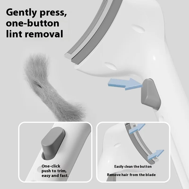 Cepillo para deshedding para mascotas con hoja curva, peine desenredante para gatos y perros, cuchillo para adelgazar, Reduce el desprendimiento - imagen 2