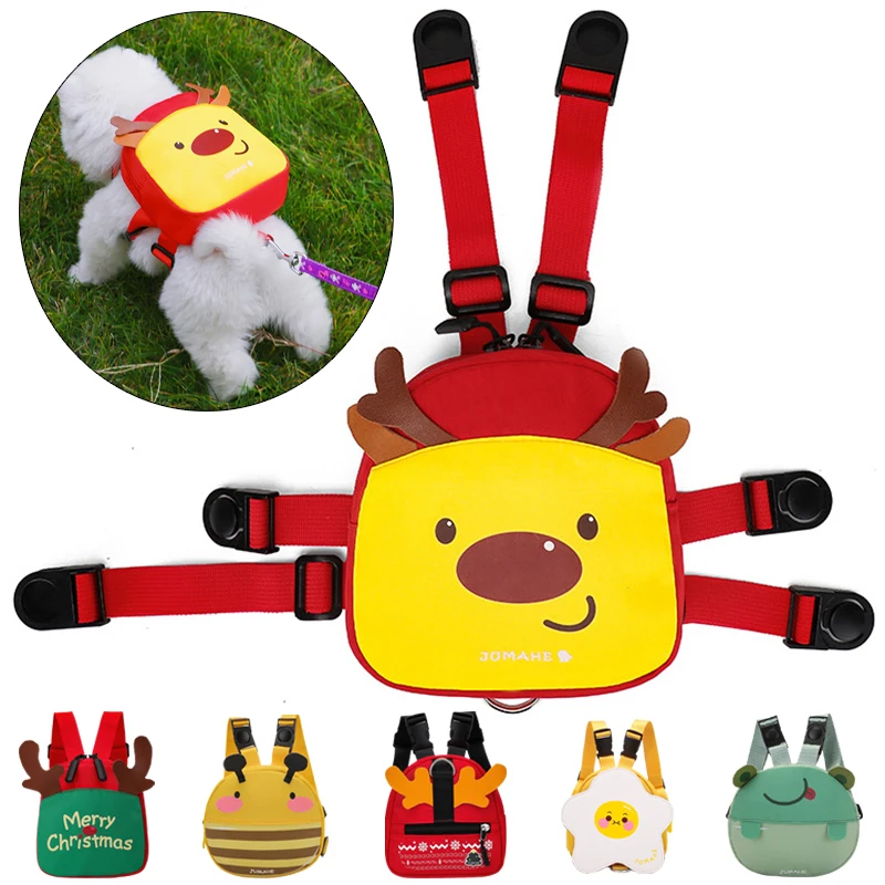 mochila estampado animales perros gatos bolsa multifuncional arnés aperitivos accesorios navidad