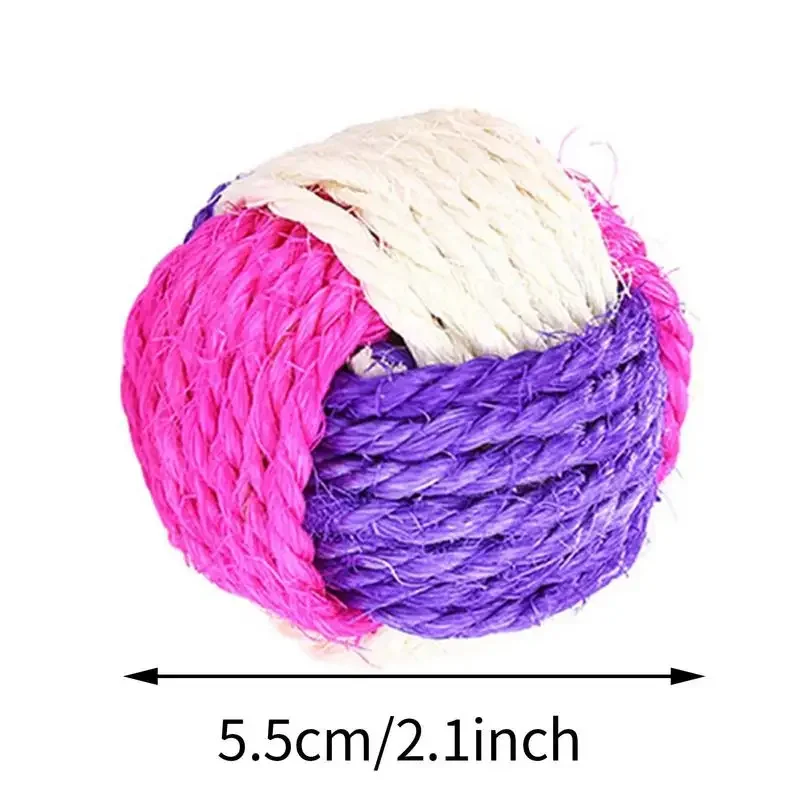Bola de Sisal para gatos, juguete colorido para gatos, bolas de Sisal rodantes, juguete, regalo novedoso para mascotas, juguetes para gatos de colores aleatorios, 1 ud. - imagen 4