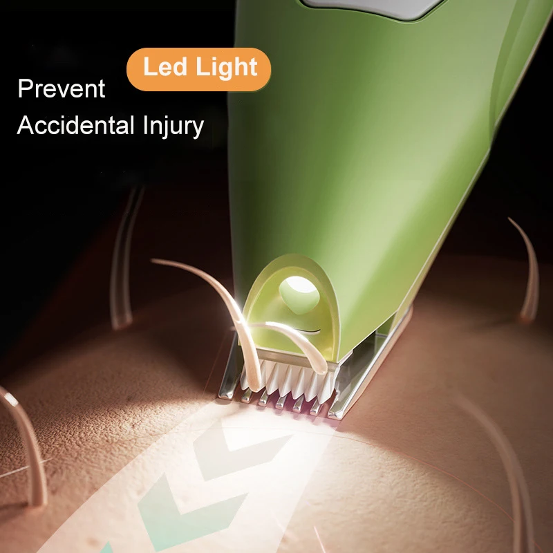 Recortador de pelo recargable para mascotas, afeitadora de pies para perros con luz LED, cortapelos eléctrico para mascotas, herramientas de aseo para mascotas sin ruido, accesorios para perros - imagen 3
