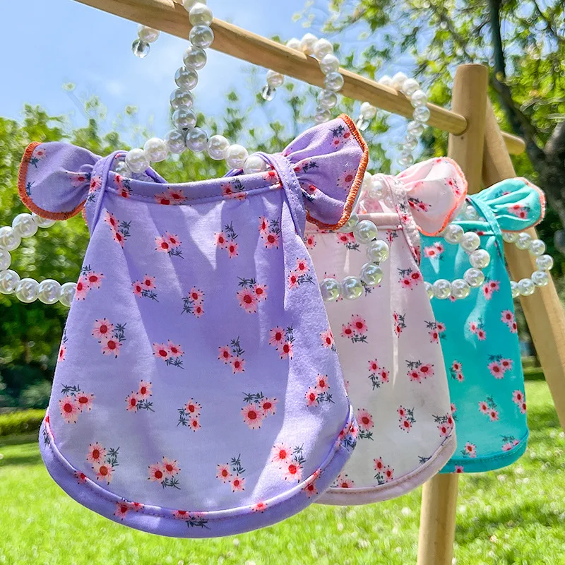 Ropa de verano para perros: chaleco floral con tirantes tipo disfraz - imagen 4
