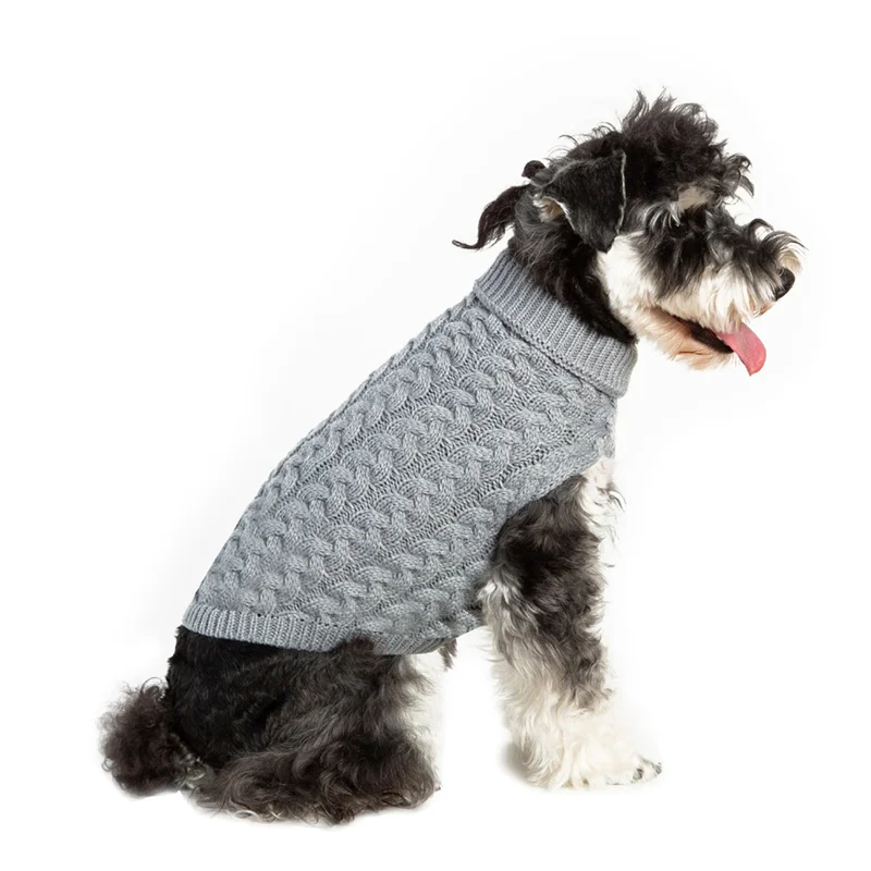 Suéteres de punto sólidos para perros pequeños Chihuahua Schnauzer Otoño Invierno ropa para cachorros para mascotas jerseys ropa de perros mascotas - imagen 5