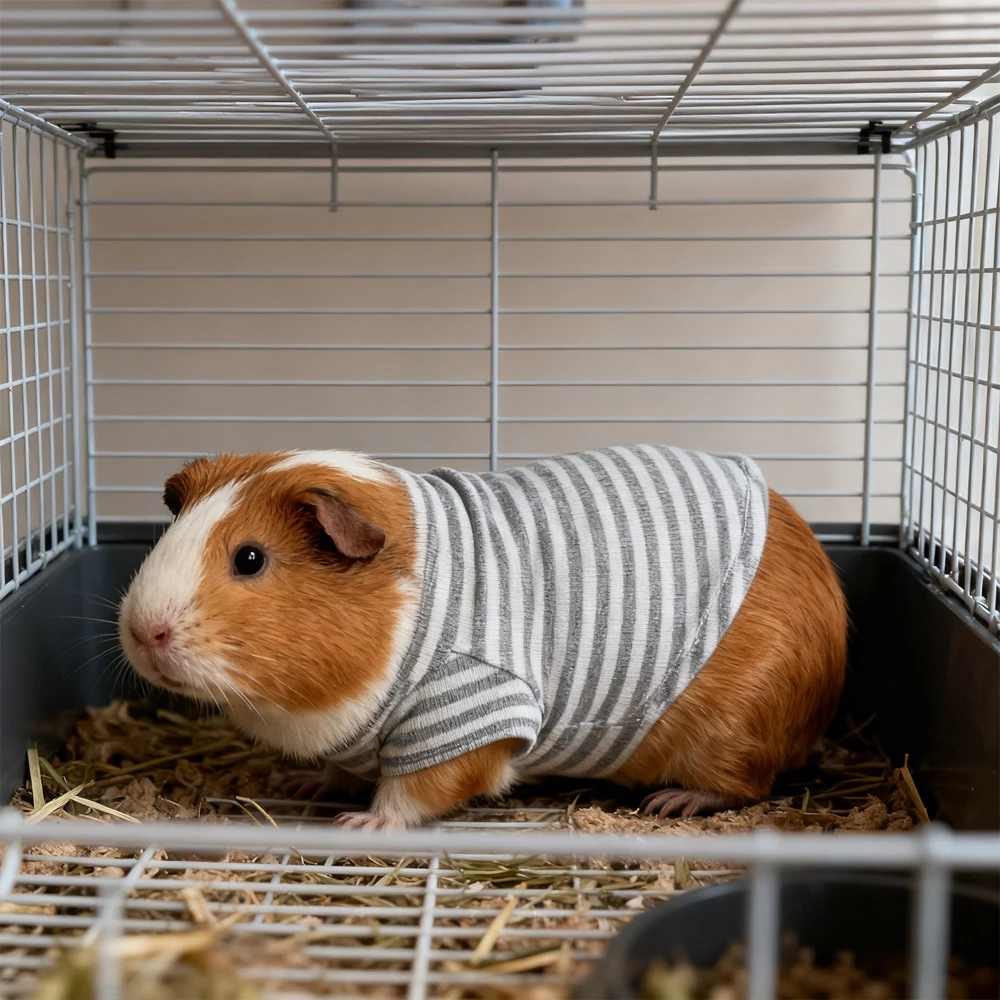 Camiseta a rayas elástica para cobayas, hámsteres y chinchillas - imagen 2