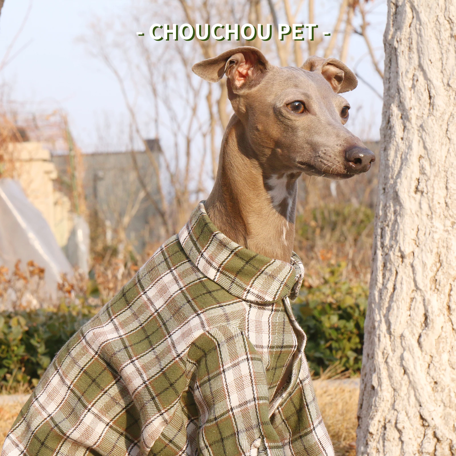Nueva camisa a cuadros de primavera, abrigo de perro a la moda con botones de algodón suave para galgo italiano Bellington Bichon rojo - imagen 5