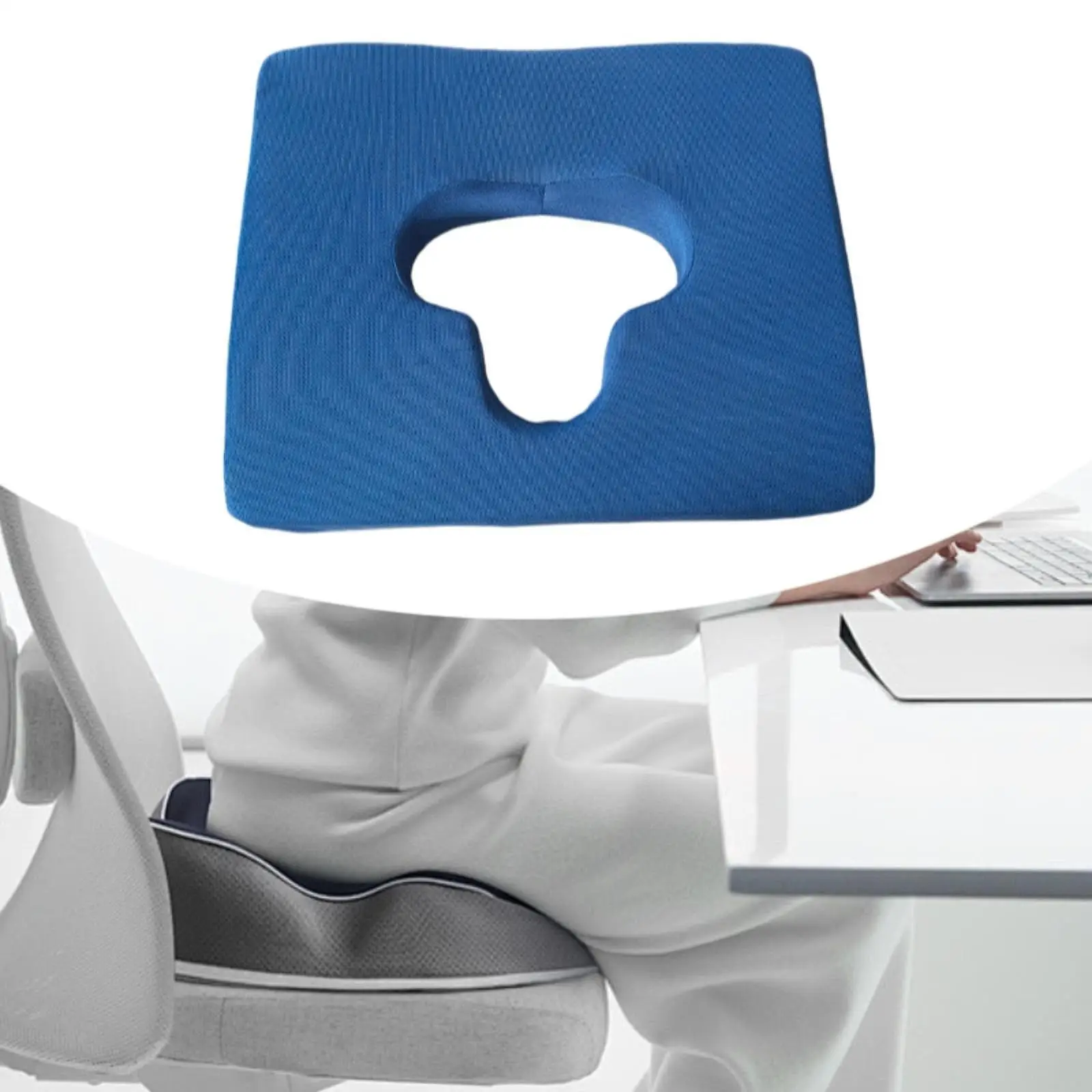 Cojín para dolor de cama, cojín para coxis multiusos para sentarse durante mucho tiempo, almohadilla de diseño hueco reutilizable, cojín para glúteos para hombres, mujeres y personas mayores