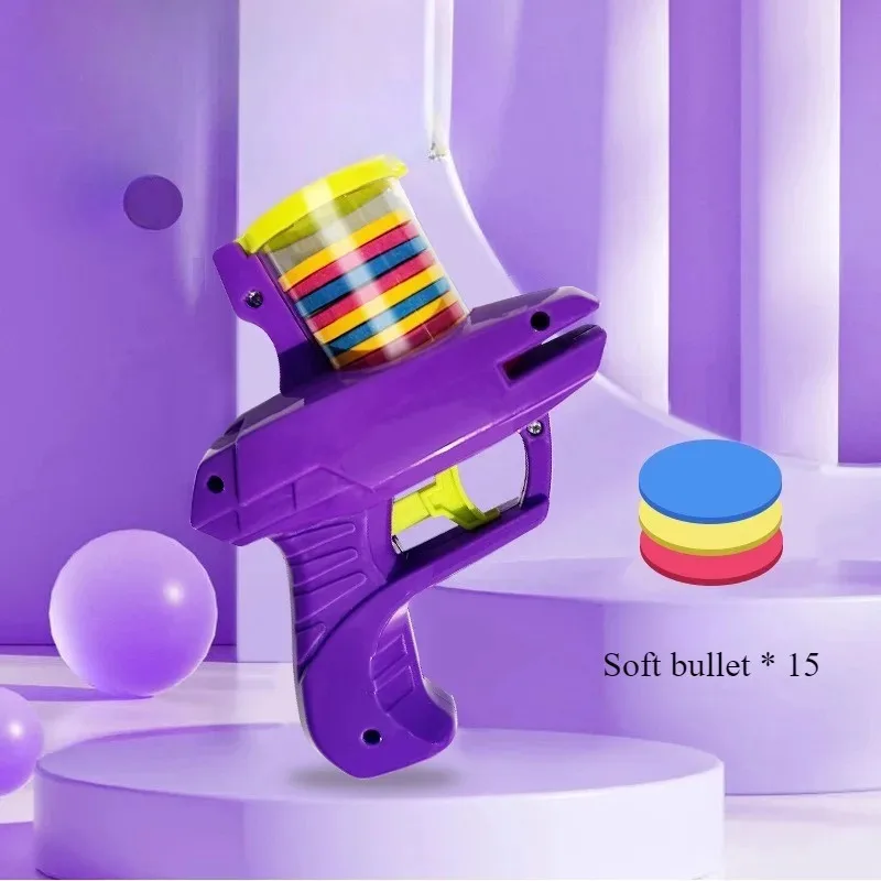 Juguetes divertidos para gatos, pistola creativa para nabo con 15 Uds., disco de espuma reutilizable, juguete interactivo para caza de mascotas, suministros para perros y gatos - imagen 5