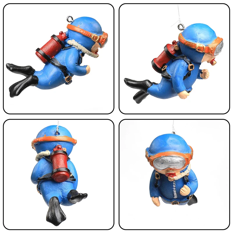 Figura de buzo en miniatura, modelo de buceo, figura de acción, adornos de paisaje de acuario en miniatura, decoración de acuario, accesorios para pecera - imagen 2