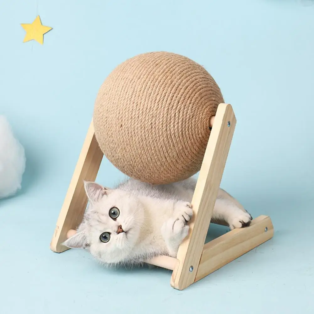 Bola de rascado para gatos, juguete de cuerda de Sisal, resistente al desgaste, rascador para gatos, garras de molienda, accesorios para gatos, suministros de muebles para mascotas - imagen 4