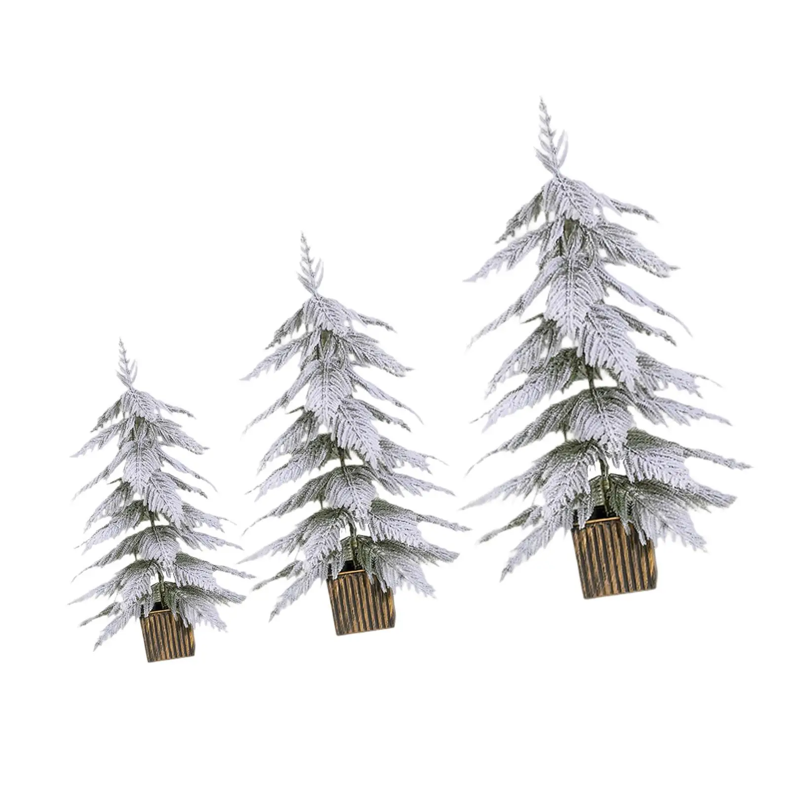 Snow Flocked Artificial Christmas Tree,Xmas Tree,Mini Desk Christmas Tree for Holiday, Cabinet,Valentines Day,Party,Fireplace