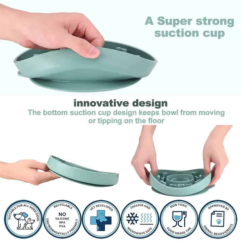 Cuenco de alimentación lenta para perros 2 en 1, ayuda a detener la masticar, prevenir la obesidad, evitar el vómitos, mejorar la digestión, forma de un hábito de comida saludable - imagen 3