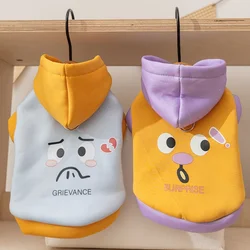 Sudaderas con capucha para perros y mascotas, ropa cálida y suave para perros, sudaderas con estampado de dibujos animados para cachorros, jerséis para gatos de otoño, sudaderas con capucha para mascotas, disfraz de Chihuahua