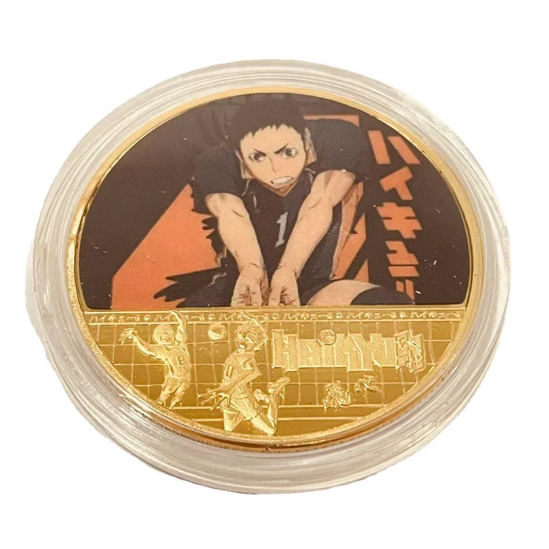Moneda Colección Hinata Shoyo Haikyuu Bañada Oro - imagen 2
