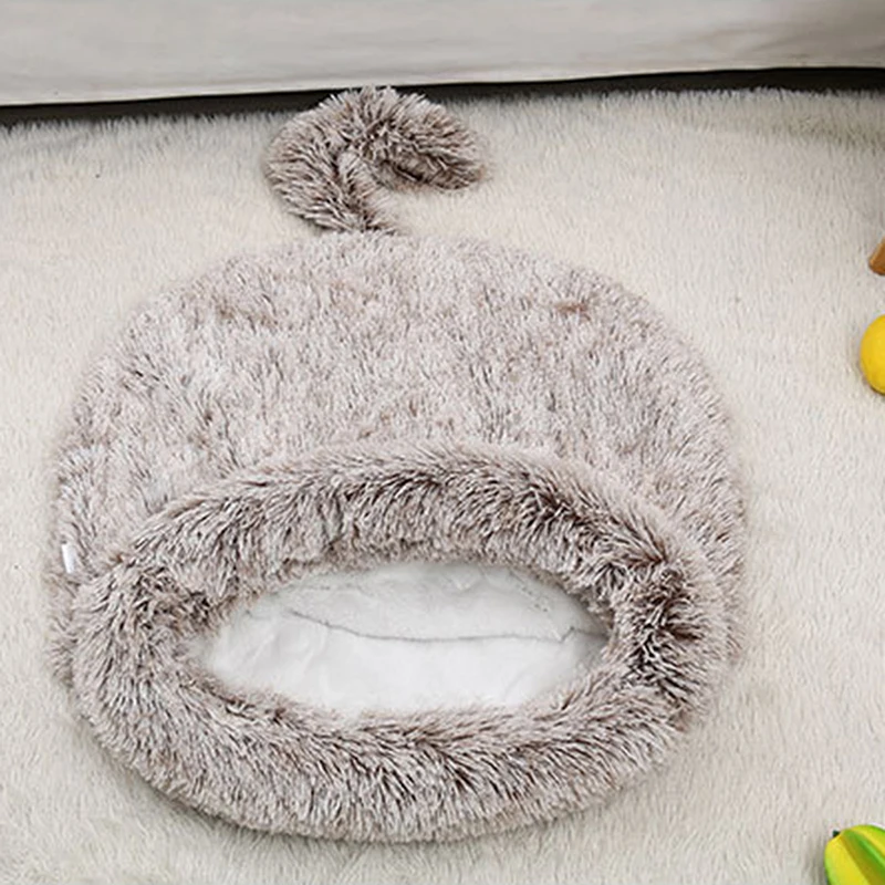 Bolsa de felpa para gatos, casa escondite, estera cálida de invierno, casa para cachorros de animales pequeños, cama para dormir para gatos, perrera para perros, casas y hábitats - imagen 4
