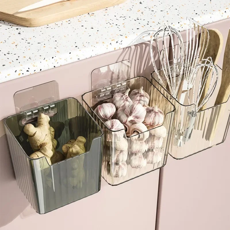 Estuche de almacenamiento multifunción para baño, caja de almacenamiento de cosméticos para cocina, organizador lateral de especias para nevera, cesta de contenedor - imagen 2