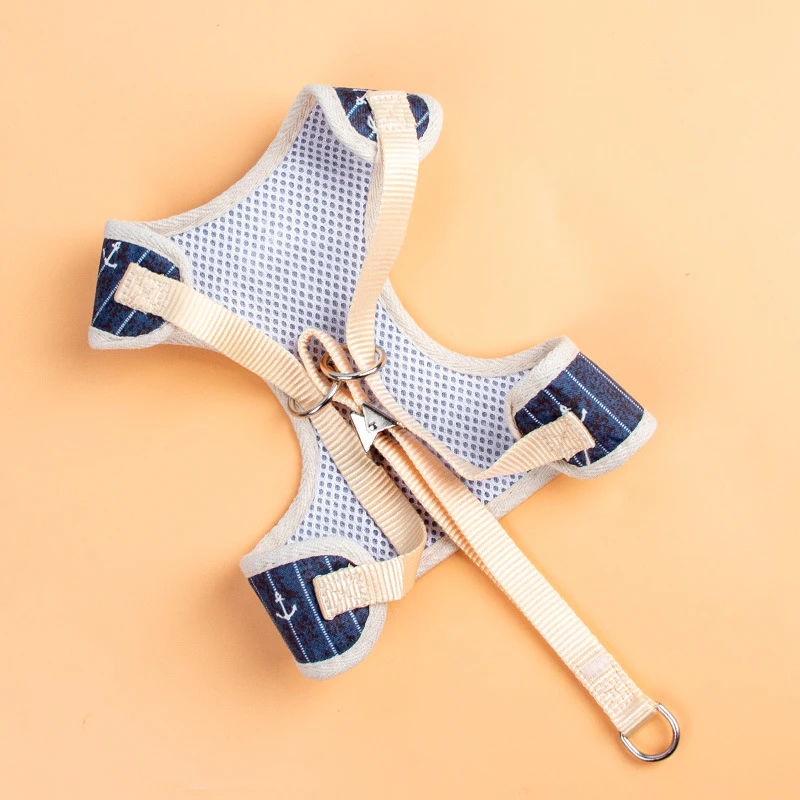 Conjunto de arnés de pecho para perros pequeños con correa, estilos de camiseta interior bonitos, pajarita, arnés de pecho para mascotas adecuado para gatos caminantes, correa para cachorros - imagen 2
