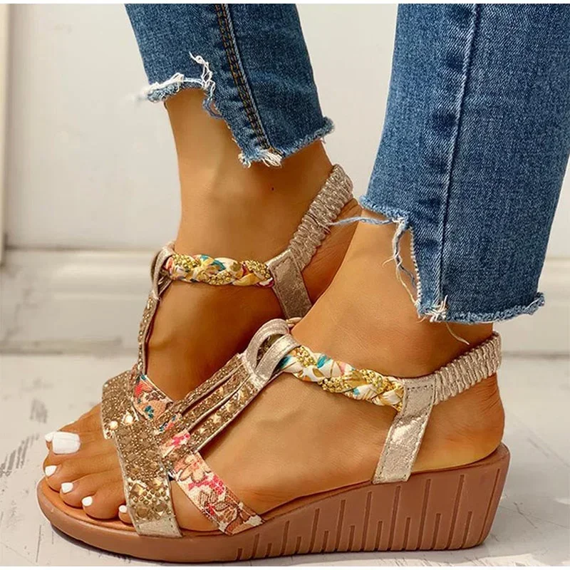 Nuevo Sandalias de moda de verano para mujer, sandalias con plataforma, zapatos de playa para mujer - imagen 2