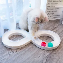 Juguete giratorio con túnel para gatos – estimula enfoque y juego