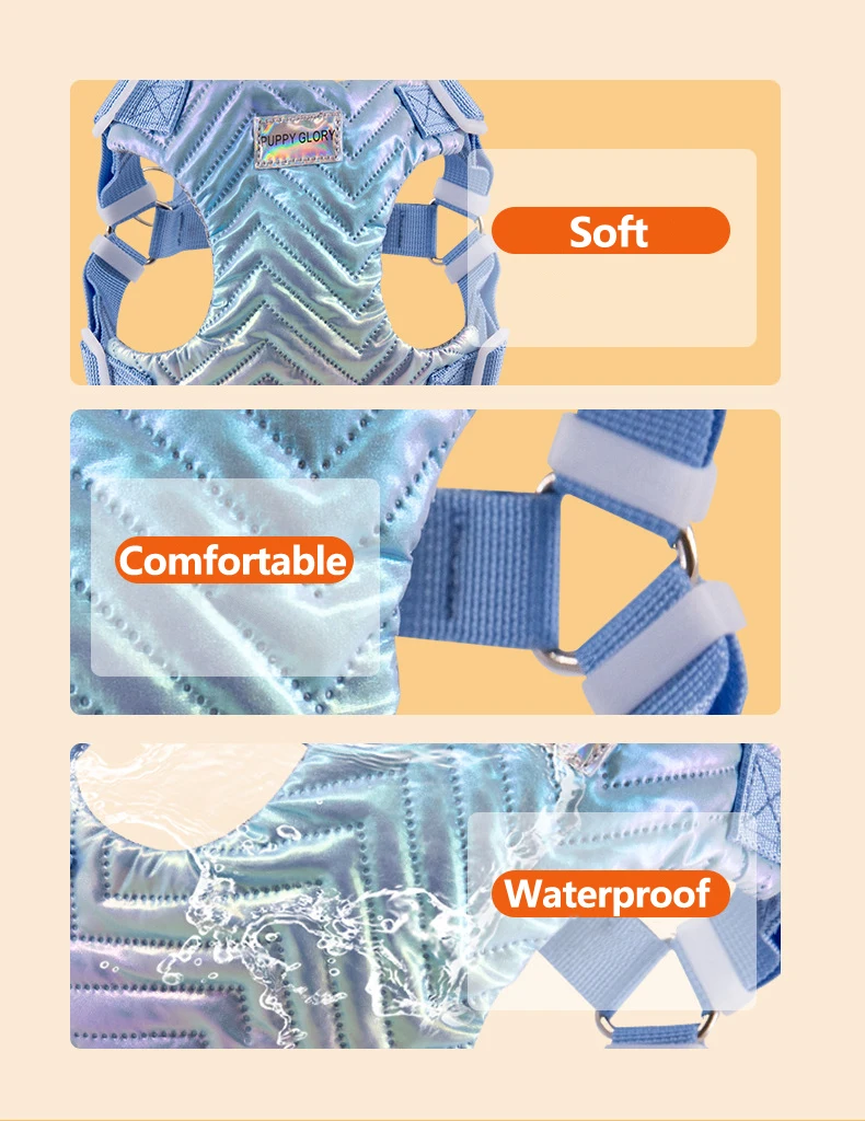 Arnés ajustable para perros pequeños, medianos y grandes, correa para el pecho para gatos y gatos, chaleco impermeable para cachorros, arnés, accesorios para mascotas - imagen 4