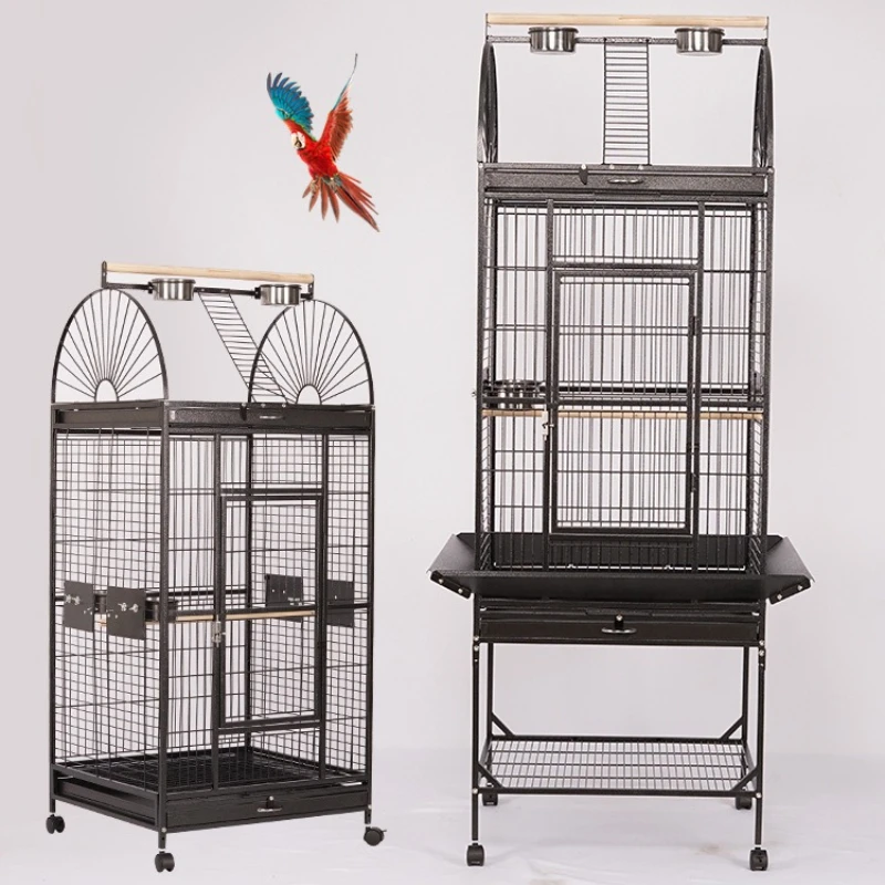 Jaulaaviario grande para loroaviario y pájaros – Acero resistente - imagen 3