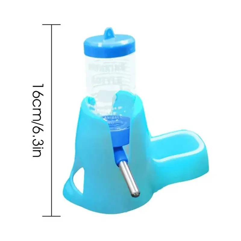 Alimentador de agua para hámster, dispensador automático de animales pequeños, botella de agua potable, cuencos, plato con contenedor de comida para conejillo de indias y rata - imagen 3