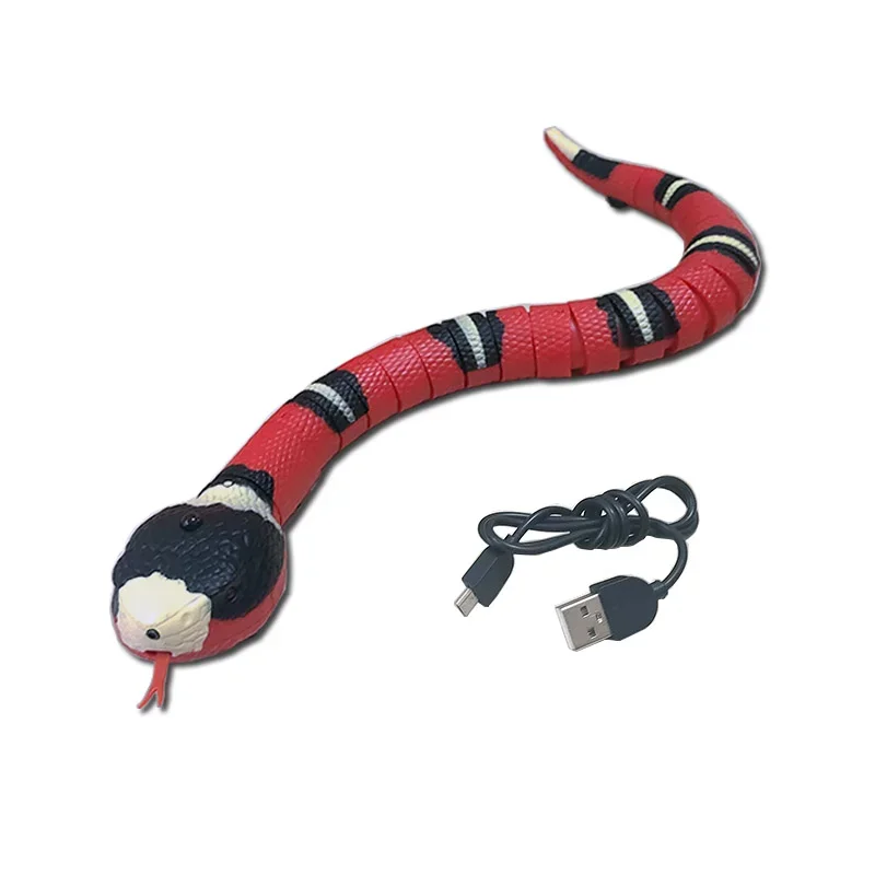 Juguetes para gatos con detección inteligente, juguete interactivo estimulante de serpiente para gatitos, mascota automática, carga USB, juego para niños - imagen 3