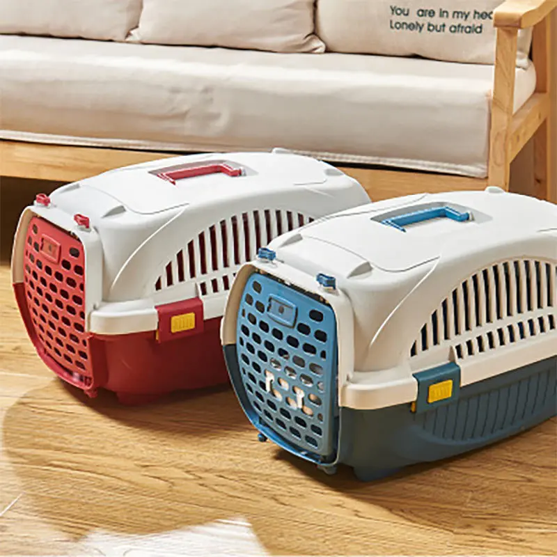 Caja de aire para mascotas, jaula para gatos para salir, llevar una jaula portátil para perros, avión de viaje para perros, productos para mascotas de viaje - imagen 4