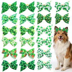 Lazos verdes día de San Patricio para perros – hechos a mano