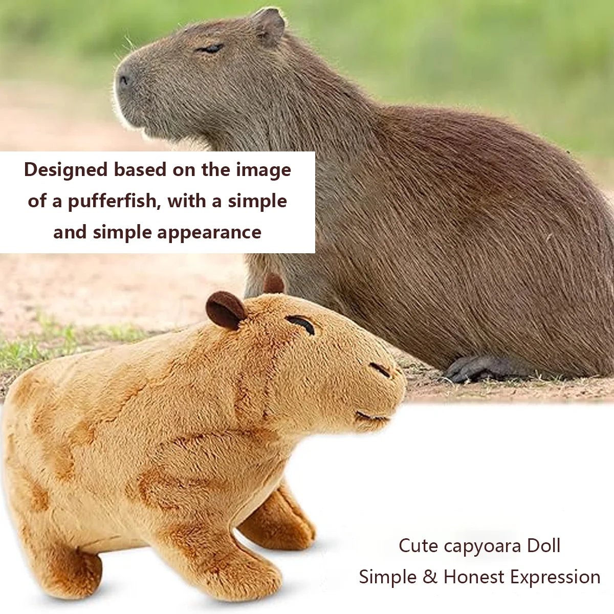 Peluche de capibara realista adorable para perros pequeños y medianos - imagen 2