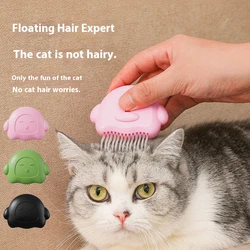 3 uds cepillo para gatos limpieza profunda masaje cepillo para gatos peine con botón de empuje portátil cepillo suave para mascotas pelo cómodo peine para el cuidado de gatos