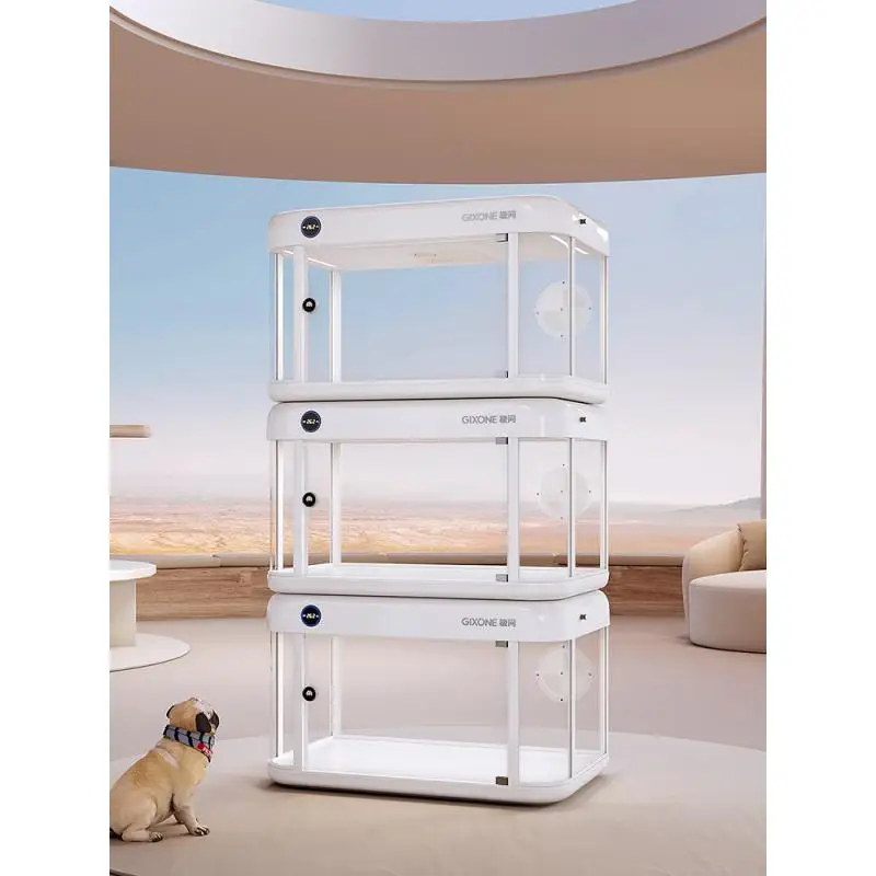 Lo último en cápsula espacial de lujo para mascotas, cabina totalmente inteligente para mascotas, caja de exhibición para gatos, integración del sistema de aire fresco para Villa para gatos en casa, jaula para gatos - imagen 2