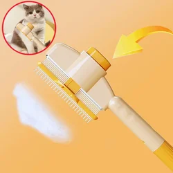 Cepillo autolimpiante para perros y gatos – Peine con botón massage