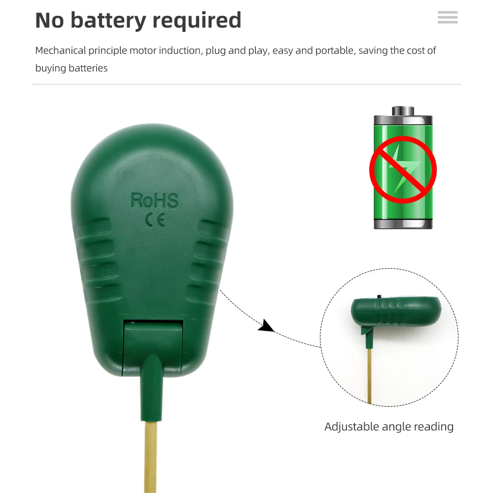 Medidor de PH feril de humedad del suelo 3 en 1, probador de humedad, Sensor de Metal, Detector de suelo para herramienta de plantación de jardín, No requiere batería - imagen 3