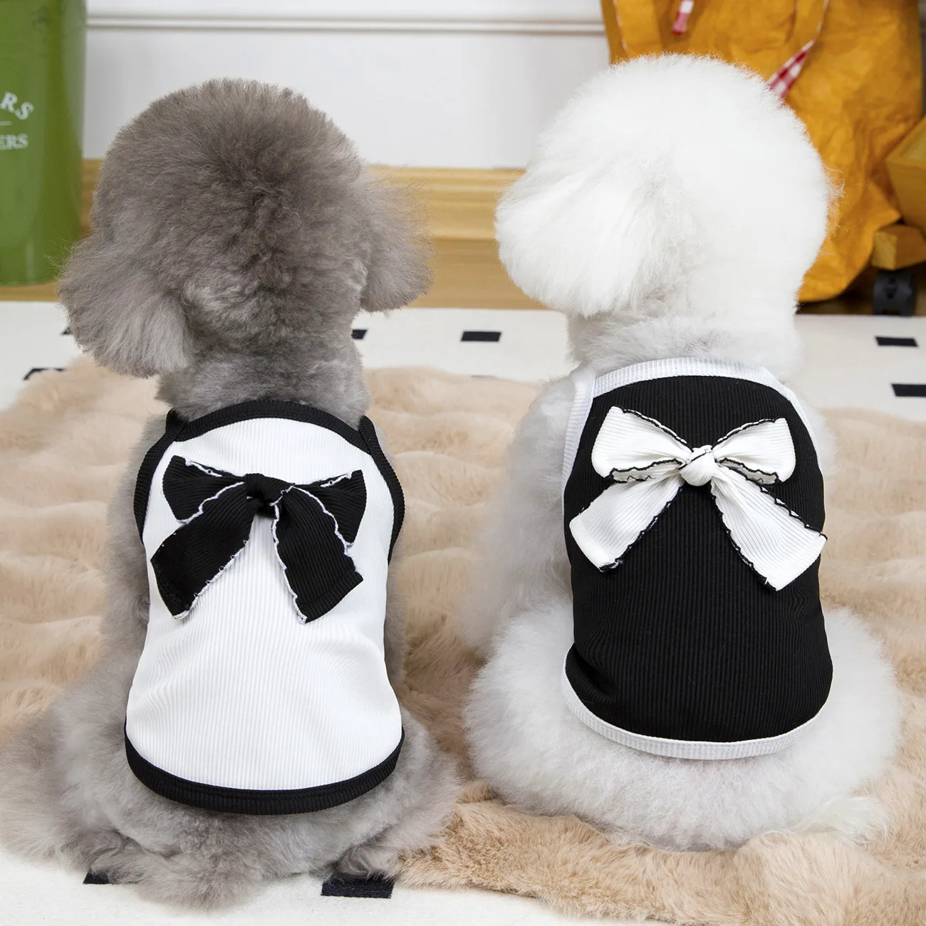 Chaleco con lazo para gatos – Camisola fina primavera verano