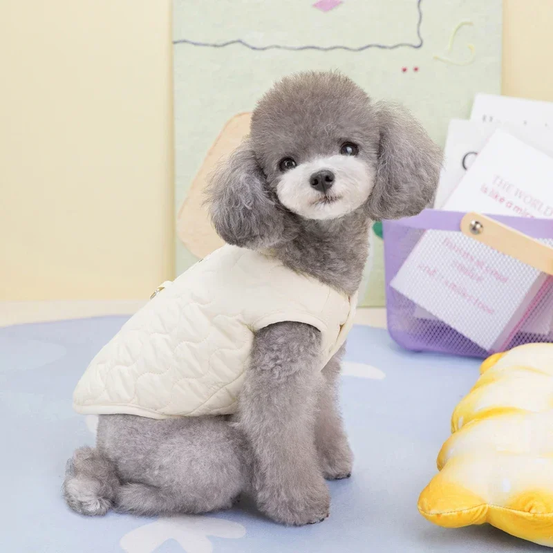 Chaleco de invierno para perros, chaqueta para perros pequeños y medianos, ropa cálida de algodón para gatos, abrigo para cachorros, Yorkie, Chihuahua, ropa de Bulldog maltés - imagen 5