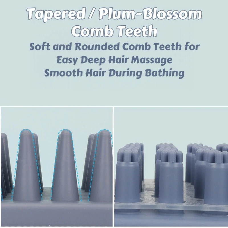 Guante de masaje para baño + cepillo para quitar la piel, cabezales de silicona para el cuidado de gatos/perros, colecciona el 96% de cabello durante el lavado, 1/3 Uds. - imagen 3