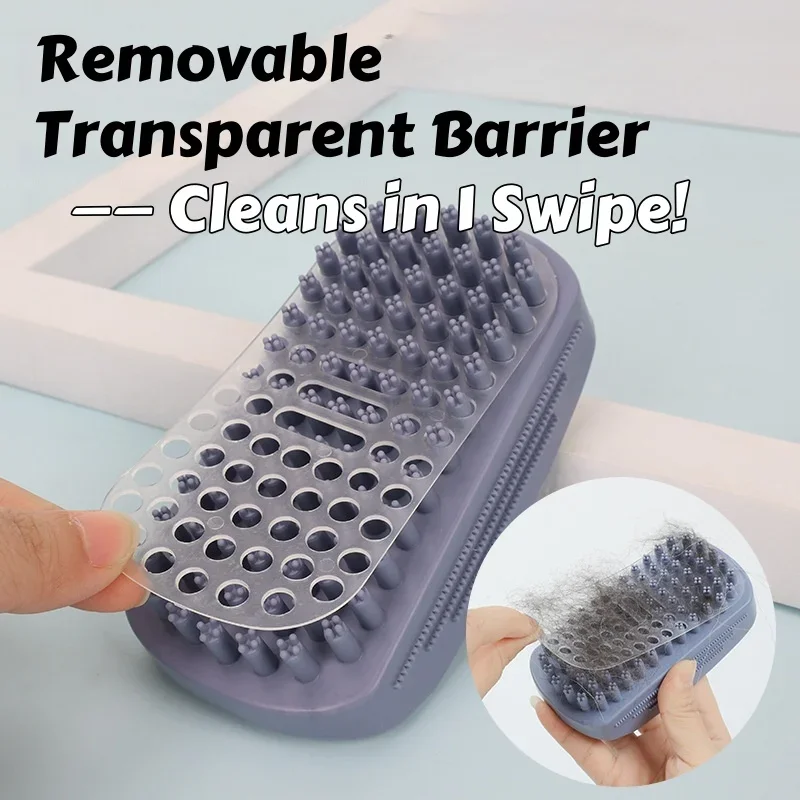 Guante de masaje para baño + cepillo para quitar la piel, cabezales de silicona para el cuidado de gatos/perros, colecciona el 96% de cabello durante el lavado, 1/3 Uds. - imagen 4